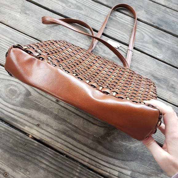 Nine West Accessories tote purse faux leather woven - Picture 5 of 9